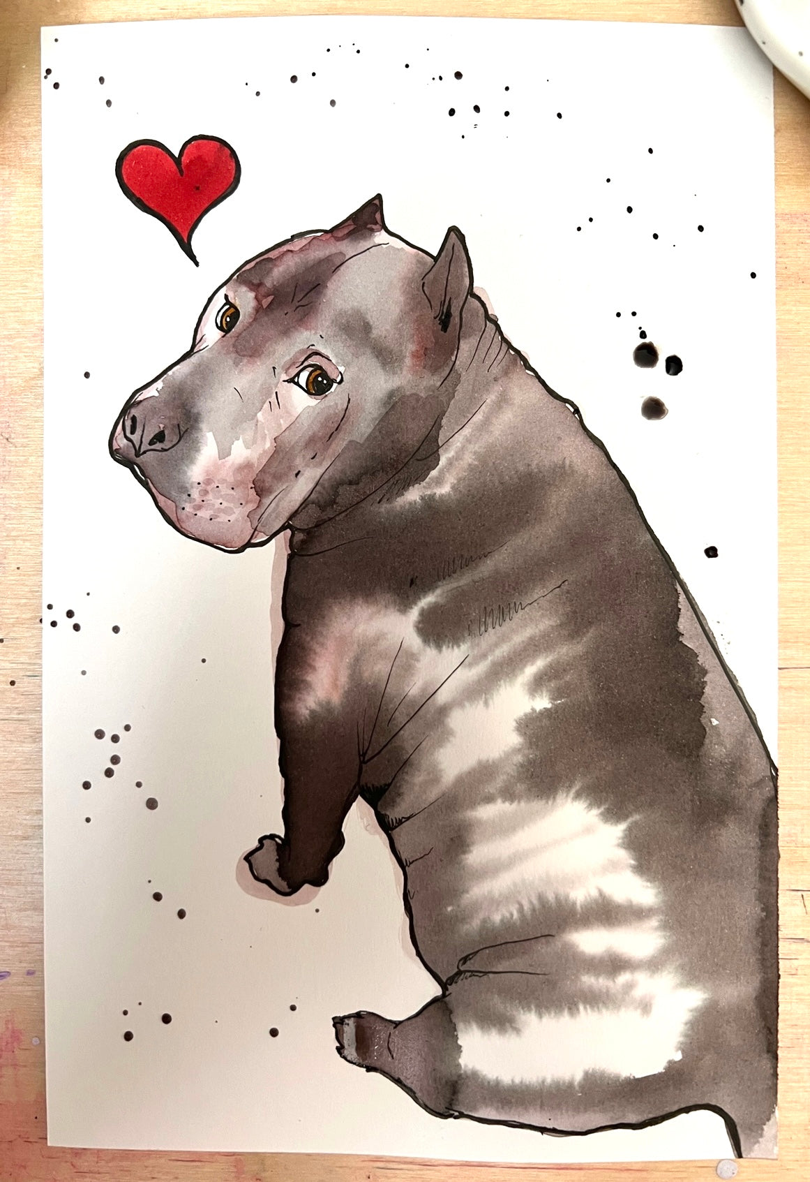 Single Watercolor Pet Portrait