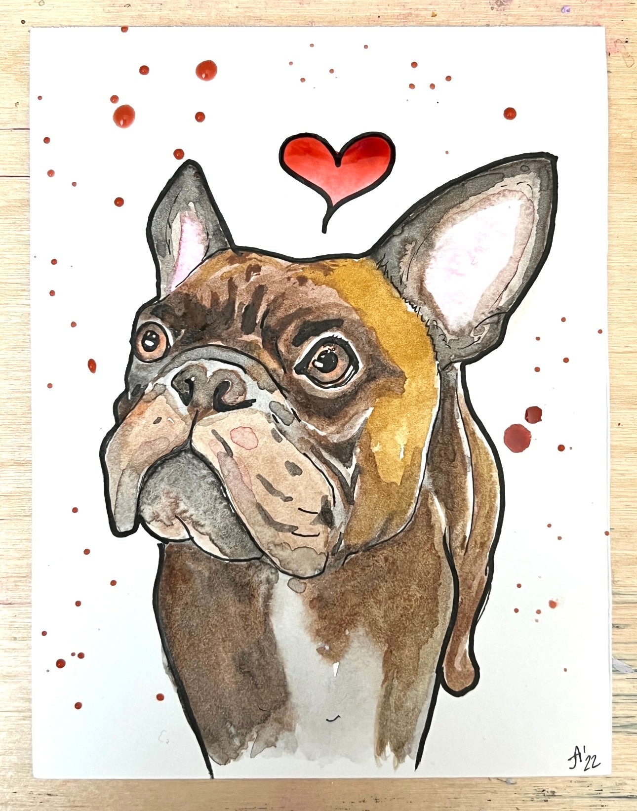 Single Watercolor Pet Portrait