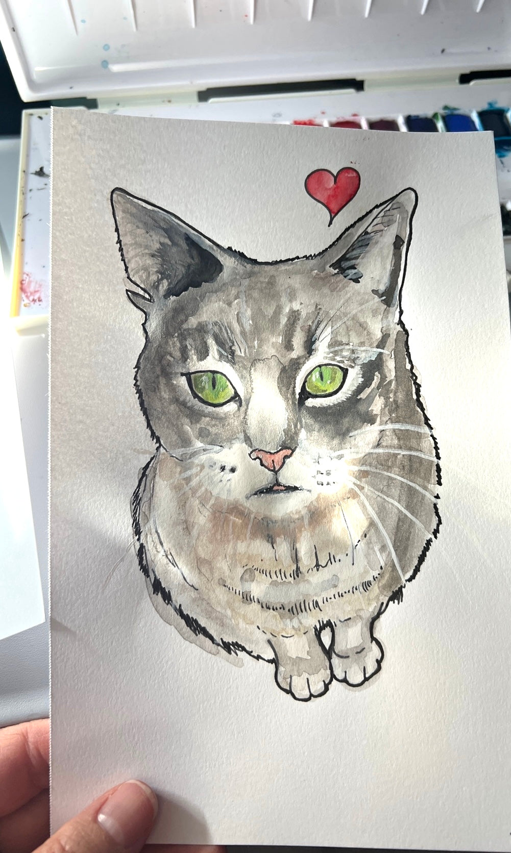 Single Watercolor Pet Portrait